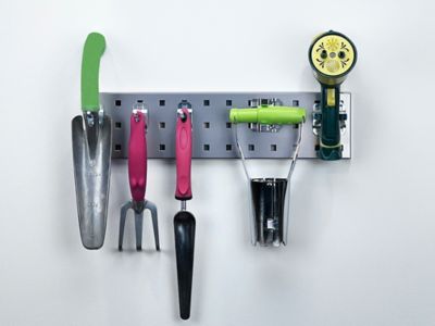 Image showing  (1) 18 x 4.5 in. 18 Gauge Steel Square Hole Pegboard and 5 pc. LocHook Assortment, LBS18T-SLV