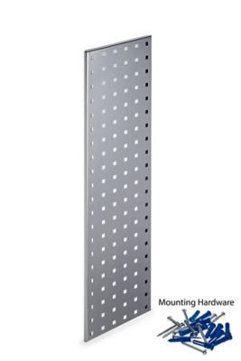 Image showing  (1) 31.5 in. x 9 in. Silver Epoxy Pegboard Strip, 18 Gauge Steel Square Hole Pegboard Strip, LBS-2S