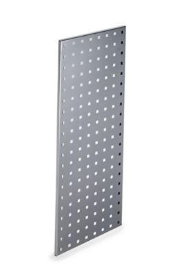 Triton Products (1) 30 in. x 12 in. Silver Epoxy 18 Gauge Steel Square Hole Pegboard Strip, LBS-3S