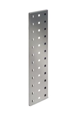 Triton Products (1) 18 in. x 4.5 in. Silver Epoxy 18 Gauge Steel Square Hole Pegboard Strip, LBS-4S