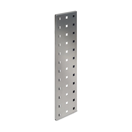 Triton Products (1) 18 in. x 4.5 in. Silver Epoxy 18 Gauge Steel Square Hole Pegboard Strip, LBS-4S