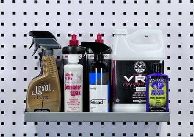 Image showing  18 in. x 6-1/2 in. Deep Gray Epoxy Powder-Coat Steel Shelf