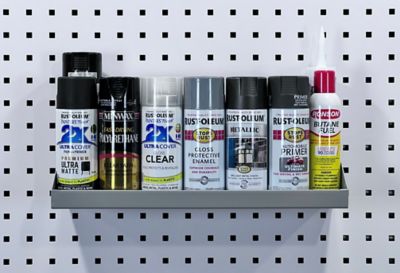 Image showing  18 in. x 6-1/2 in. Deep Gray Epoxy Powder-Coat Steel Shelf