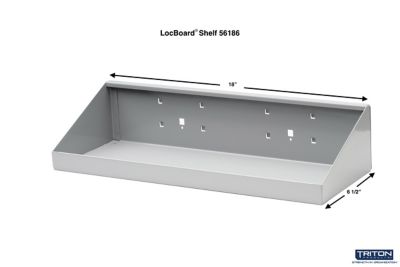 Image showing  18 in. x 6-1/2 in. Deep Gray Epoxy Powder-Coat Steel Shelf