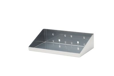 Triton Products 12 in. x 6 in. Epoxy Steel Powder-Coat LocBoard Shelf, Silver, 56126-SLV