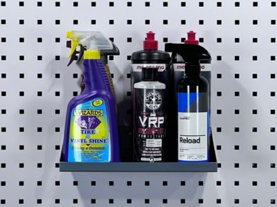 Image showing  12 in. x 6 in. Epoxy Steel Powder-Coat LocBoard Shelf, Silver, 56126-SLV