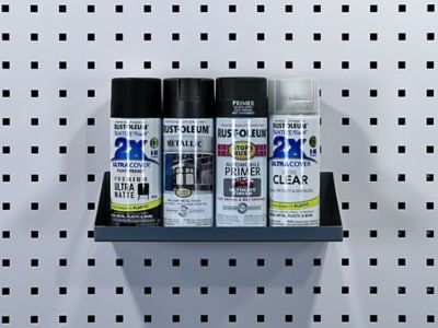 Image showing  12 in. x 6 in. Epoxy Steel Powder-Coat LocBoard Shelf, Silver, 56126-SLV