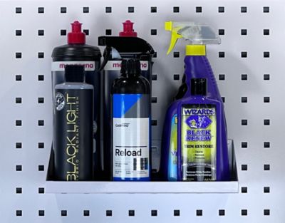 Image showing  12 in. x 6 in. White Epoxy Powder-Coat Steel Shelf