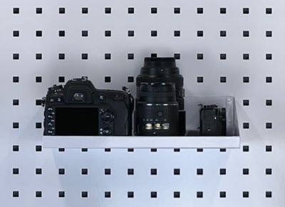 Image showing  12 in. x 6 in. White Epoxy Powder-Coat Steel Shelf