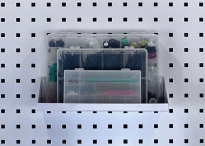 Image showing  12 in. x 6 in. White Epoxy Powder-Coat Steel Shelf