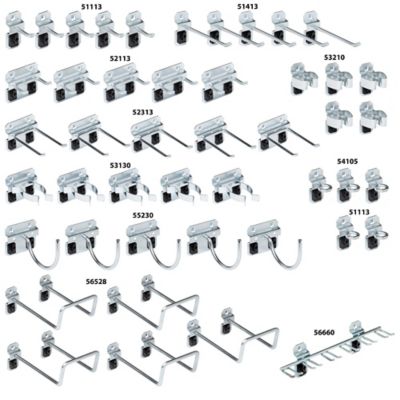 Image showing  46 pc. Zinc Plated Steel Hook Assortment for LocBoard