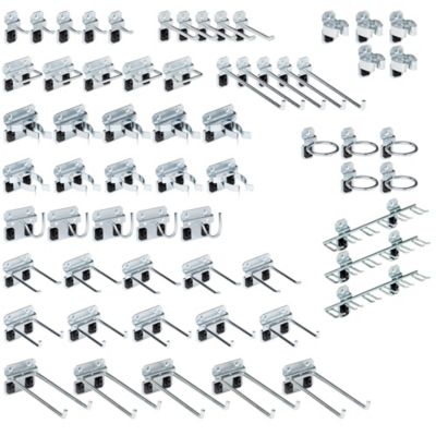 Triton Products 63 pc. Zinc Plated Steel Hook Assortment for LocBoard