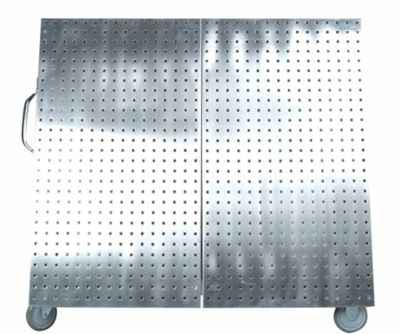 Image showing  48 in. x 46 in. x 26-5/8 in. Stainless Steel Frame Tool Cart, Tray, 66 pc. LocHook Assist, 6 Hanging Bins