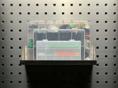 Image showing  12 in. x 6 in. Stainless Steel Shelf for Stainless Steel LocBoard