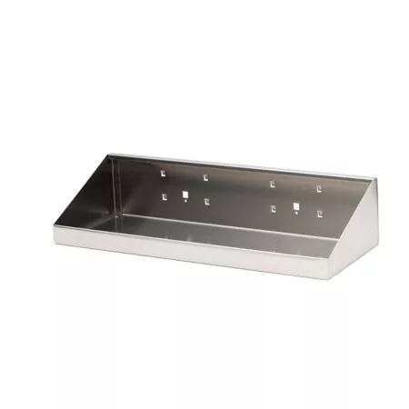 Triton Products 18 in x 6 1/2 in Stainless Steel Shelf for LocBoard in Stainless Steel Pegboard Accessories