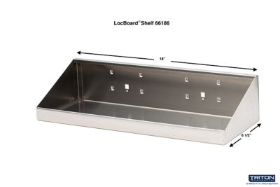 Image showing 5 th Triton Products 18 in. x 6-1/2 in. Stainless Steel Shelf for Stainless Steel LocBoard