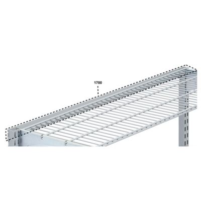 Image showing  33 in. x 1-3/4 in. Gray Epoxy Coated Steel Top Track Wall Frame Plus Mounting Hardware