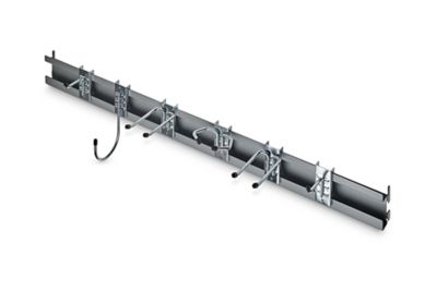 Triton Products 31 in. Epoxy-Coated Steel Combination Rail Kit with 6 Heavy-Duty Assorted Rail Hooks, Gray