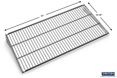 Image showing  31 in. x 5/8 in. x 14-1/2 in. Gray Epoxy Coated Steel Wire Shelf