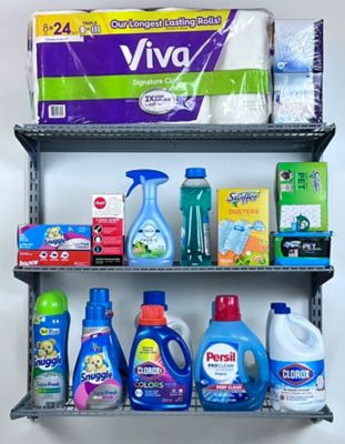 Image showing  31 in. x 5/8 in. x 14-1/2 in. Gray Epoxy Coated Steel Wire Shelf