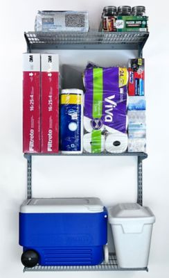 Image showing  31 in. x 5/8 in. x 14-1/2 in. Gray Epoxy Coated Steel Wire Shelf