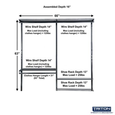 Image showing  Modular Closet Garage and Laundry Organizer Kit, Epoxy Coated Steel