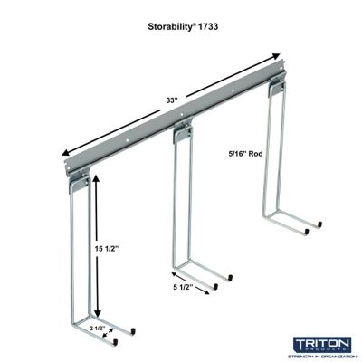 Image showing  Long Handle Tool Hooks for Use with Top Track, 2-Pack