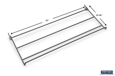 Image showing  31 in. x 2 in. x 13-1/4 in. Shoe and Boot Rack for use with Top Track and Hang Rail, 20 Gauge Steel