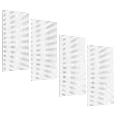 Triton Products 24 in. x 48 in. Tempered Wood Blissful Heavy-Duty Round Hole Pegboards, White Custom Painted, 4 pc., TPB-4W