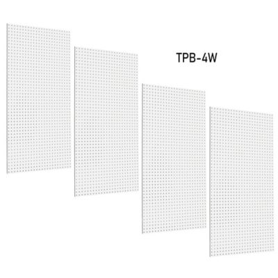 Image showing  24 in. x 48 in. Tempered Wood Blissful Heavy-Duty Round Hole Pegboards, White Custom Painted, 4 pc., TPB-4W
