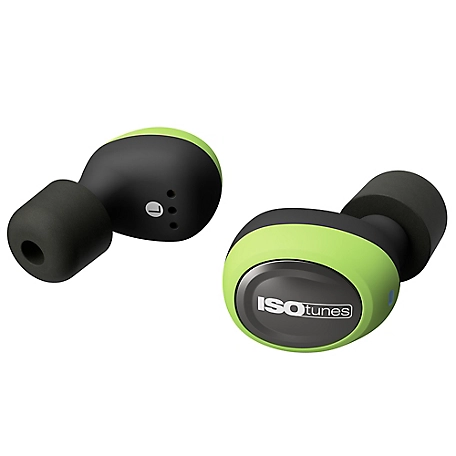 ISOtunes Free True Wireless Bluetooth Hearing Protection Earbuds, Green