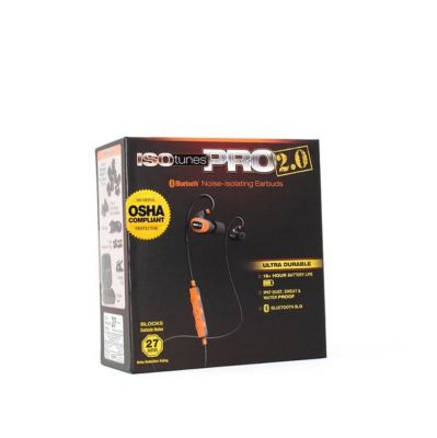 Image showing 6 th ISOtunes Pro 2.0 Bluetooth Hearing Protection Headphones, 27 dB Noise Reduction Rating, Orange, 1-Pair