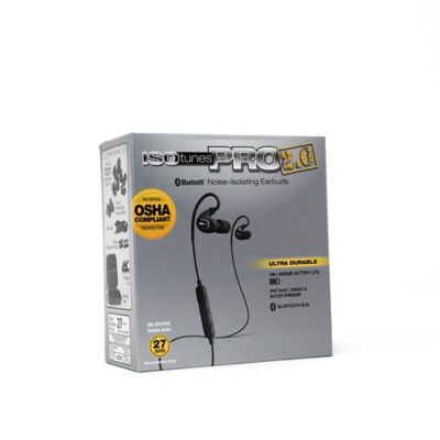 Image showing 10 th ISOtunes Pro 2.0 Bluetooth Hearing Protection Headphones, 27 dB Noise Reduction Rating, Black, 1-Pair