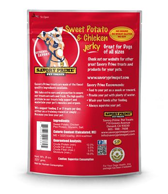Image showing  Chicken and Sweet Potato Jerky Treat 8 oz.