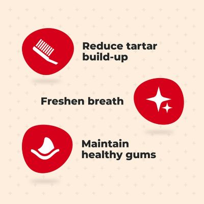 Image showing  Brushing Chews Daily Dental Dog Treats, Large, 24.2 oz. Bag, 18 Bones Per Bag