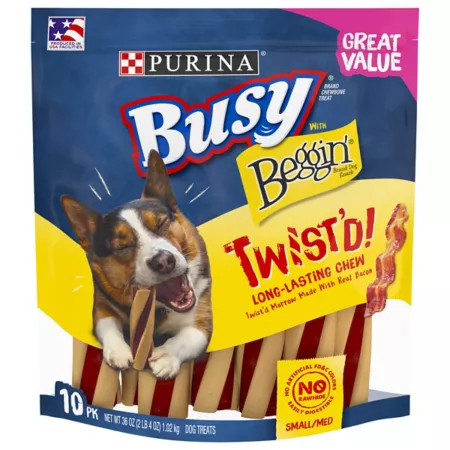 Purina Busy With Beggin' Twist'd Treats for Small/Medium Breed Dogs 36 oz. Dog Soft & Chewy Treats