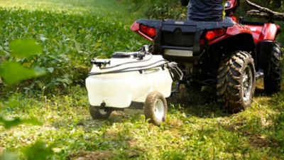 Image showing  25 gal. 2-Nozzle 12V Boomless Trailer Tow-Behind Sprayer