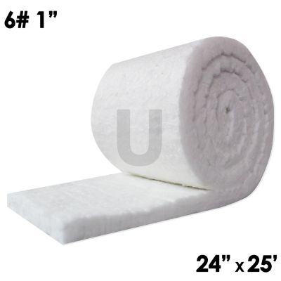 UniTherm Ceramic Fiber Insulation Blanket R-Value 2.27, 6 lb. Density, 2300F, 1 in. x 24 in. x 25 ft., CF6-1-24X25