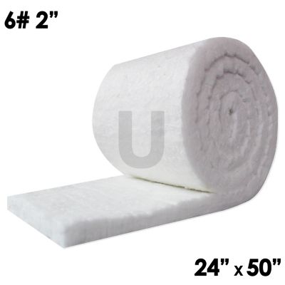 UniTherm Ceramic Fiber Insulation Blanket Roll, 6 lb. Density, 2,300 Degrees F, 2 in. x 24 in. x 50 in.