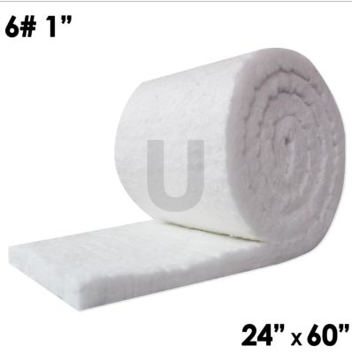 UniTherm Ceramic Fiber Insulation Blanket Roll for Kilns, Ovens, Furnaces, Forges, Stoves, 6 lb. Density, 2300F, 1x24x60in.