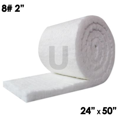 UniTherm R-5 Unfaced Ceramic Fiber Insulation Blanket Roll, 2 in. x 24 in. x 50 in., CF8-2-24X50IN