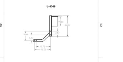 Image showing  2 in. Receiver American Steel UTV Receiver Hitch Spare Tire Mount and Extended Wheel Mount