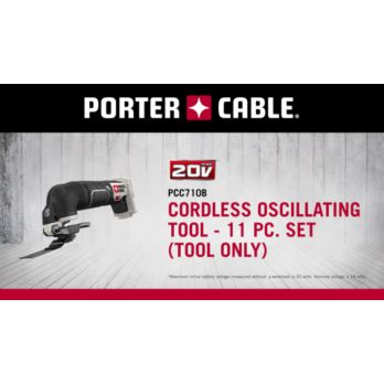 PORTER CABLE PCC710B 20V Max Oscillating Tool with Accessories Set