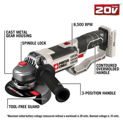 Image showing  4-1/2 in. Diameter 20V Max Angle Grinder Tool