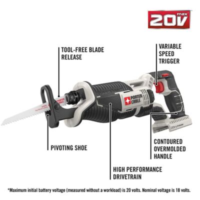 Image showing  20V Max Cordless Lithium Reciprocating Saw