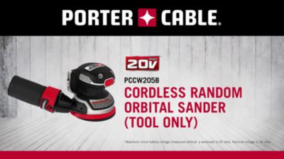 Bare Tool PORTER-CABLE PCCW205B 20V Max* 5 Cordless Random Orbital Sander 
