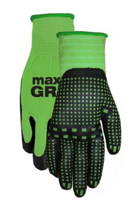 Midwest Gloves MAX Grip 15 Gauge Lined Nitrile-Coated Puncture-Resistant Work Gloves, 1 Pair, Foam Nitrile, Smooth Nitrile Dots