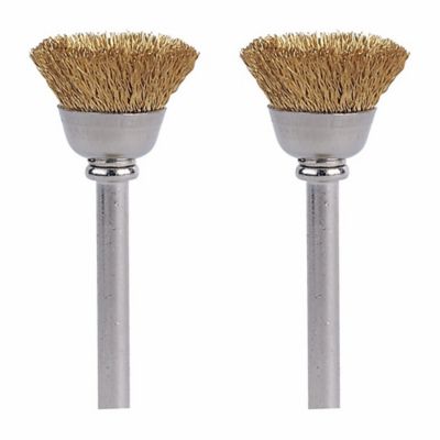 Dremel 1/2 in Brass Brushes, 2-Pack