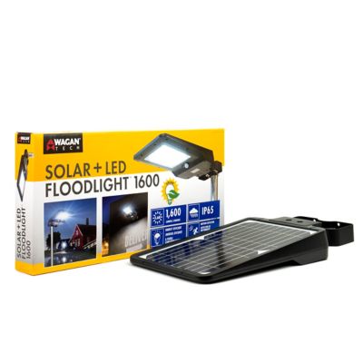 Image showing 10 th Wagan Tech 1,600 Lumen Solar LED Floodlight, IP65 Rated Waterproof Battery