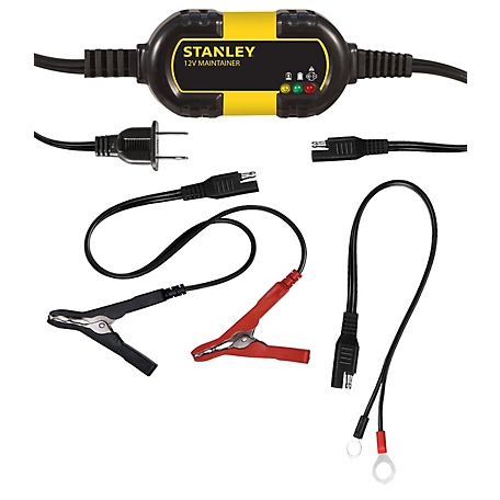 STANLEY BM1S Fully Automatic 1 Amp 12V Battery Charger/ Maintainer with Cable Clamps and O-Ring Terminals : Automotive